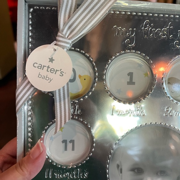 Babys first year picture frame NEW Silver Unisex - Picture 3 of 6